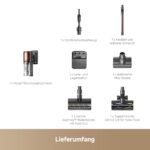 dreame V30 Kabelloser Staubsauger 330AW / 30.000Pa, 0 mm Kantenreinigung, 90 Min Laufzeit, Anti-Verhedderung, 99,99% Filter, für Teppich & Hartboden, Schwarz – Bild 2