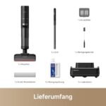 dreame H15S Nass- & Trockensauger, 21.000 Pa, 3-fache Kantenreinigung, KI-Roboterarm, 90 °C Bürstenreinigung & Trocknung, 180° flach, App-Steuerung, Schwarz – Bild 2