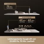 dreame H15 Mix 7-in-1 Nass- & Trockensauger, 23.000 Pa, KI-Roboterarm, 100 °C Bürstenreinigung, 5 Min 90 °C Trocknung, intelligente Dosierung, 75 Min Laufzeit, Schwarz – Bild 5