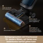 Dreame H14 Dual 5-in-1 Nass- & Trockensauger, 18.000 Pa, 180° Lie-Flat, 60 °C Selbstreinigung & 5-Min Trocknung, GlideWheel, Anti-Tangle Schaber, LED-Bürstenkopf – Bild 8