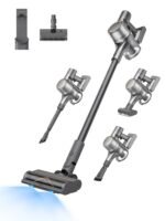 Dreame R20 Kabelloser Akku-Staubsauger, 22.000 Pa / 190 AW, 90 Min Laufzeit, Schmutzerkennung, LED-Display, Anti-Tangle, Tierhaar-Tool, Schwarz