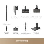 dreame V20 Kabelloser Staubsauger 210AW / 25.000Pa, 0 mm Kantenreinigung, 90 Min Laufzeit, Anti-Verhedderung, 99,99% Filter, für Hartboden & Teppich, Schwarz – Bild 2