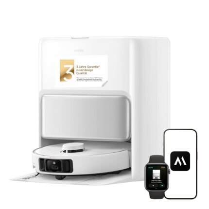 Mova P50 Pro Ultra Saugroboter mit Wischfunktion, 19.000 Pa, 75 ℃ Heißwasser-Moppwäsche, RGB AI Hinderniserkennung, LDS-Navigation, Auto-Entleerung & Nachfüllen, White