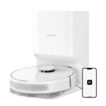 dreame D10 Plus Gen 2 Saugroboter mit Wischfunktion, 6000 Pa, automatische Staubentleerung, 90 Tage Staubspeicher, LiDAR-Navigation, 285 Min Akku, White