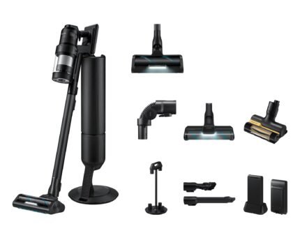 Samsung VS90F40EEK/WD Bespoke AI Jet Ultra Akku+ CompleteClean, 400W Saugkraft, 2 Akkus, All-in-One Station, Active Dual & Slim LED+, Pet Tool+, Satin Black