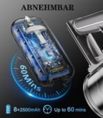 Syntecno VC7211 Akku Staubsauger kabellos 35.000Pa, 65 Min Laufzeit, Touchdisplay, Anti-Verhedderung, LED-Bürste, beutellos – Bild 3