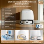 roborock Qrevo Curv 2 Flow Saug- & Wischroboter, 20.000 Pa, SpiraFlow-Wischwalze, Dual Anti-Tangle, Reactive AI & LiDAR, 75 °C Moppreinigung, All-in-One Dock – Bild 5