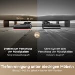 dreame H15S Nass- & Trockensauger, 21.000 Pa, 3-fache Kantenreinigung, KI-Roboterarm, 90 °C Bürstenreinigung & Trocknung, 180° flach, App-Steuerung, Schwarz – Bild 11