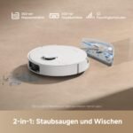 dreame D20 Pro Plus Saugroboter mit Wischfunktion, 13.000 Pa, 150 Tage Selbstentleerung, DuoBrush Anti-Verhedderung, LDS-Laser-Navigation, 5.200 mAh Akku, White – Bild 7