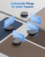 ECOVACS DEEBOT T80 OMNI Saug- & Wischroboter, 18.000 Pa, OZMO Roller mit Frischwasser-Selbstreinigung, ZeroTangle 3.0, 40–75 °C Moppwäsche, AIVI 3D 3.0, Schwarz – Bild 3