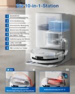 ECOVACS DEEBOT T80 OMNI Saug- & Wischroboter, 18.000 Pa, OZMO Roller mit Frischwasser-Selbstreinigung, ZeroTangle 3.0, 40–75 °C Moppwäsche, AIVI 3D 3.0, Weiß – Bild 5