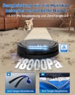 ECOVACS DEEBOT T80 OMNI Saug- & Wischroboter, 18.000 Pa, OZMO Roller mit Frischwasser-Selbstreinigung, ZeroTangle 3.0, 40–75 °C Moppwäsche, AIVI 3D 3.0, Schwarz – Bild 7