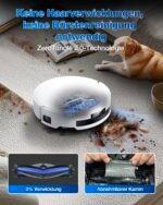 ECOVACS DEEBOT T50 MAX PRO OMNI Saugroboter mit Wischfunktion, 18.500Pa, BLAST-Technologie, 40–75°C Heißwasser-Moppwäsche, ZeroTangle 2.0, AIVI 3D 3.0, Weiß – Bild 5