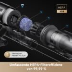 dreame Z10 Akku-Stabstaubsauger 210 AW / 24.000 Pa, 90 Min Laufzeit, H14 HEPA 99,99 %, Staubsicht-Technologie, Auto-Saugkraft, Anti-Verhedderung, Schwarz – Bild 14