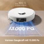 dreame D20 Pro Plus Saugroboter mit Wischfunktion, 13.000 Pa, 150 Tage Selbstentleerung, DuoBrush Anti-Verhedderung, LDS-Laser-Navigation, 5.200 mAh Akku, White – Bild 10