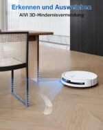 ECOVACS DEEBOT T50 Omni Gen2 Saugroboter mit Wischfunktion, 21.000 Pa, 75°C Moppwäsche, ZeroTangle 2.0, AIVI 3D 2.0, All-in-One Station, 81 mm ultradünn, Weiß – Bild 5