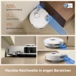 Dreame L10s Ultra Gen 3 Kit Saugroboter mit Wischfunktion, 25.000 Pa, ausfahrbare Bürste & Mopp, All-in-One-Dockingstation, App & Sprachsteuerung, Weiß – Bild 9