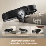 Mova P50s Ultra Saug- und Wischroboter, 24.000 Pa, StepMaster 6 cm Hindernisüberwindung, Dual-Light 3D ToF FlashPulse, Auto-Leerung, FlexMop RoboSwing, Schwarz – Bild 6