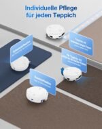 ECOVACS DEEBOT T80 OMNI Saug- & Wischroboter, 18.000 Pa, OZMO Roller mit Frischwasser-Selbstreinigung, ZeroTangle 3.0, 40–75 °C Moppwäsche, AIVI 3D 3.0, Weiß – Bild 3