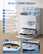 ECOVACS DEEBOT T50 Omni Gen2 Saugroboter mit Wischfunktion, 21.000 Pa, 75°C Moppwäsche, ZeroTangle 2.0, AIVI 3D 2.0, All-in-One Station, 81 mm ultradünn, Weiß – Bild 6