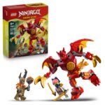 LEGO NINJAGO Kais Drachen-Mech Battle Set - Ninja Spielzeug für Jungen und Mädchen - Modellbau mit Actionfigur