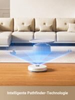 dreame D10 Plus Gen 2 Saugroboter mit Wischfunktion, 6000 Pa, automatische Staubentleerung, 90 Tage Staubspeicher, LiDAR-Navigation, 285 Min Akku, White – Bild 4