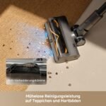 dreame R30 Kabelloser Akku-Staubsauger, 22.000 Pa / 190 AW, EdgeReach Seitenbürste, 90 Min Laufzeit, Anti-Tangle, Staubbeleuchtung, 99,9 % Filterung – Bild 7