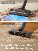 Dreame R20 Kabelloser Akku-Staubsauger, 22.000 Pa / 190 AW, 90 Min Laufzeit, Schmutzerkennung, LED-Display, Anti-Tangle, Tierhaar-Tool, Schwarz – Bild 5