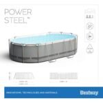 Bestway Power Steel Oval Pool Set 488x305x107 cm, Ovaler Stahlrahmenpool-Set mit Filterpumpe und Zubehör – Bild 3