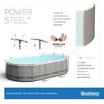 Bestway Power Steel Oval Pool Set 488x305x107 cm, Ovaler Stahlrahmenpool-Set mit Filterpumpe und Zubehör – Bild 2