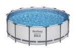 Bestway Steel Pro MAX Frame Pool Komplett-Set mit Filterpumpe Ø 427 x 122 cm, lichtgrau, rund – Bild 7