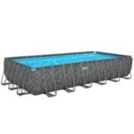 Bestway Pool-Set, rechteckig, 24 ft x 12 ft x 52 Zoll oder 7,32 m x 3,66 m x 1,32 m – Bild 2