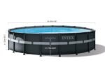 Intex 26330GN Frame Pool Set Ultra Rondo, Grau, 549 x 132 cm – Bild 5