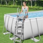 Bestway Power Steel Frame Pool Komplett-Set mit Filterpumpe 732 x 366 x 132 cm, lichtgrau, eckig – Bild 9