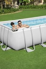 Bestway Power Steel Frame Pool Komplett-Set mit Filterpumpe 732 x 366 x 132 cm, lichtgrau, eckig – Bild 5
