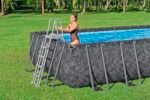 Bestway Pool-Set, rechteckig, 24 ft x 12 ft x 52 Zoll oder 7,32 m x 3,66 m x 1,32 m – Bild 3