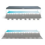 Intex 26374NP – Aufstellpool Ultra XTR Frame Rechteckig, Filterpumpe 10500 L/h, Leiter, Bodenplane und Abdeckplane, 54368 L, Stahl und PVC, Grau, 975x488x132 cm – Bild 6