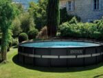 Intex 26330GN Frame Pool Set Ultra Rondo, Grau, 549 x 132 cm – Bild 7