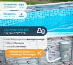 Summer Waves Frame Pool Komplettset | Rund 427x107 cm Steinoptik Grau | Aufstellpool Set | Gartenpool & Schwimmbecken inkl. Filterpumpe – Bild 3