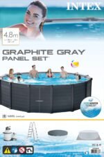 Intex Schwimmbad Ø 478 x 124 cm Gestellbecken Set Graphit – Bild 7