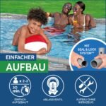 Bestway® Ersatzpool (ohne Zubehör) Power Steel Swim Vista Series Frame Pool/Aufstellbecken, 427 x 250 x 100 cm, oval, braune Rattan-Optik – Bild 7