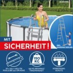 Bestway Power Steel Frame Pool Komplett-Set mit Filterpumpe 732 x 366 x 122 cm , Holz-Optik (Mooreiche), oval – Bild 13