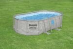 Bestway 4,27 m x 2,50 m x 1,00 m Oval Pool Set, 56088, Blau – Bild 7