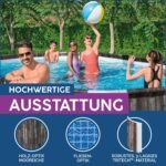 Bestway Power Steel Frame Pool Komplett-Set mit Filterpumpe 732 x 366 x 122 cm , Holz-Optik (Mooreiche), oval – Bild 15