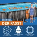 Bestway Power Steel Frame Pool Komplett-Set mit Filterpumpe 732 x 366 x 122 cm , Holz-Optik (Mooreiche), oval – Bild 17