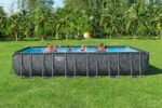 Bestway Pool-Set, rechteckig, 24 ft x 12 ft x 52 Zoll oder 7,32 m x 3,66 m x 1,32 m – Bild 9