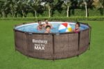 Bestway 56709-GS18 Steel Pro Max Stahlrahmenpool-Set mit Filterpumpe und Zubehör, 9150 L, blau, 366 x 366 x 100 cm – Bild 3