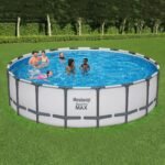 Bestway Steel Pro MAX Frame Pool Komplett-Set mit Filterpumpe Ø 549 x 132, lichtgrau, rund – Bild 11